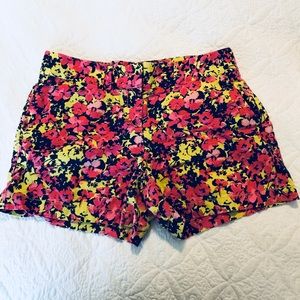 LOFT floral linen shorts